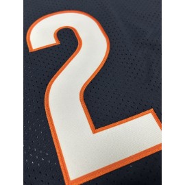 Men's Black # 2 American Football Jacket With Loose Embroidered Sports, Fashionable, Casual, Street Breathable Rugby Top