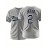 Men's Gray #2 Baseball Shirt - Breathable Button-Up V-Neck with Classic Letter Embroidery, Loose Fit for Training, Games & Casual Wear | All-Season Sportswear for Men & Teens