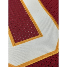 Men'S Red #15 Football Jersey - Loose Fit, Embroidered V-Neck Sports Shirt for Casual & Outdoor Wear, Breathable Mesh Fabric with Striped Trim, Perfect for Casual Attire, Sports Jersey | #15 Jersey | Durable Jerse