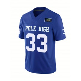 Men's #33 Blue American Football Jersey - 