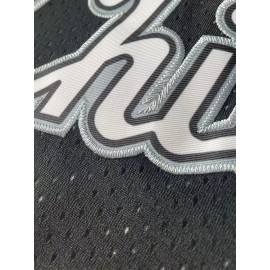 Men's Black Baseball Shorts with Chicago Embroidered Logo - Breathable Loose-Fit Athletic Shorts for Training, Competition & Casual Wear | Machine Washable All-Season Sportswear, Workout Shorts