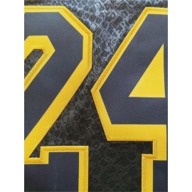 Men's Black Snake Light Beige Basketball Tank Top #24 - Retro Embroidered Letter Sleeveless Shirt, Moisture-Wicking Breathable Fabric, Loose Fit for All-Season Sports & Casual Wear, Outdoor Activities Apparel, Sporty Aesthetic, Highquality Embroidery