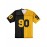 Women's Pittsburgh #90 Polyester Football Jersey T Shirts, Women Yellow And Black Stitching V-Neck Sports Shirt With Slight Stretch, Breathable Casual Knit Fabric For All Seasons, Loose Fit Adult & Teen, Fans Gift Women Youth