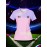 Customizable Women's V-Neck Soccer Jersey - Personalized Name & Number, Pink & Purple Design, Breathable Polyester for Sports, Fitness, and Team Training