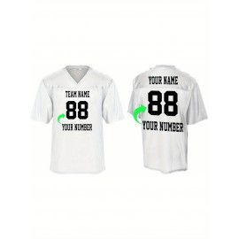 Customize your own football jerseys. Customize your name and team number. Personalized large-sized football jerseys for ball games and daily outdoor activities