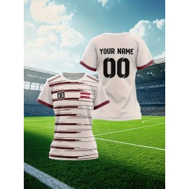 Customizable Women'S Plus Size Football Jersey - Personalized Name & Number, Maroon & Orange Soccer Training Shirt with White Accents, Breathable Summer Sportswear for Casual & Team Activities, Soccer Accessories, Durable Fabric