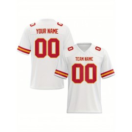 Personalized Football jersey Custom Football jersey Printed T-shirts Customize your favorite team and number, Everyday personalized hip-hop short-sleeved shirts, button- shirts