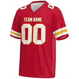 Personalized Football jersey Custom Football jersey Printed T-shirts Customize your favorite team and number, Everyday personalized hip-hop short-sleeved shirts, button- shirts