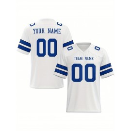 Personalized Football jersey Custom Football jersey Printed T-shirts Customize your favorite team and number, Everyday personalized hip-hop short-sleeved shirts, button- shirts