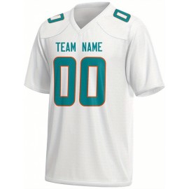 Personalized Football jersey Custom Football jersey Printed T-shirts Customize your favorite team and number, Everyday personalized hip-hop short-sleeved shirts, button- shirts