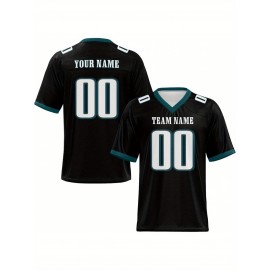 Personalized Football jersey Custom Football jersey Printed T-shirts Customize your favorite team and number, Everyday personalized hip-hop short-sleeved shirts, button- shirts