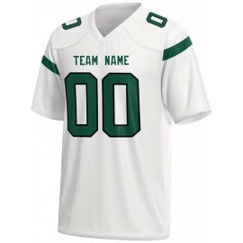 Personalized Football jersey Custom Football jersey Printed T-shirts Customize your favorite team and number, Everyday personalized hip-hop short-sleeved shirts, button- shirts