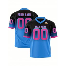 Customizable Plus Size Women'S Football Jersey - Personalized Name & Number, V-Neck Short Sleeve, Black & Neon Green with White Stripes & Logo, Breathable Summer Sports Training Uniform for Outdoor Competition